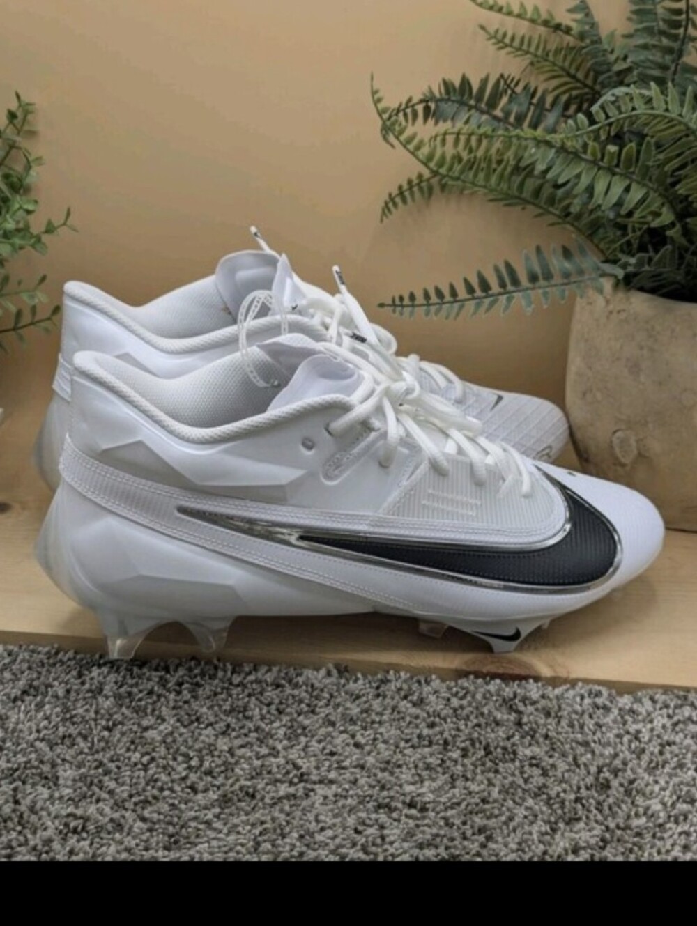 New Nike Vapor Edge Elite 360 II Mens Size 12.5 Black/White Football Cleats